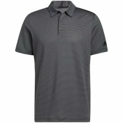 Adidas Ottoman Stripe Polo -Cheap Golf Apparel Store adidas 2022 ottoman stripe polo black grey six itempicture