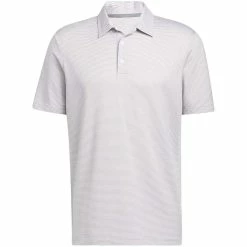 Adidas Ottoman Stripe Polo -Cheap Golf Apparel Store adidas 2022 ottoman stripe polo grey two white itempicture