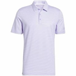 Adidas Ottoman Stripe Polo -Cheap Golf Apparel Store adidas 2022 ottoman stripe polo light purple white itempicture