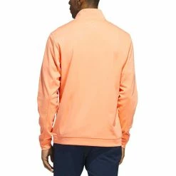 Adidas Elevated Quarter Zip Pullover -Cheap Golf Apparel Store adidas 2023 elevated quarter zip pullover coral fusion back itempicture