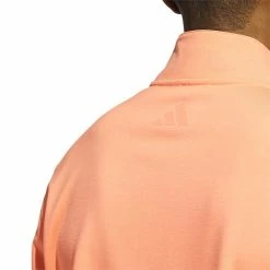 Adidas Elevated Quarter Zip Pullover -Cheap Golf Apparel Store adidas 2023 elevated quarter zip pullover coral fusion detail1 itempicture