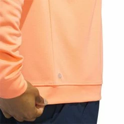 Adidas Elevated Quarter Zip Pullover -Cheap Golf Apparel Store adidas 2023 elevated quarter zip pullover coral fusion detail2 itempicture