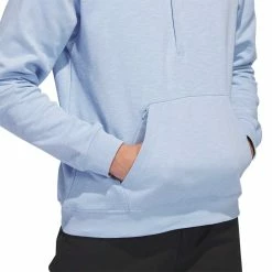 Adidas Go To Quarter Zip Pullover -Cheap Golf Apparel Store adidas 2023 go to quarter zip pullover blue dawn detail itempicture