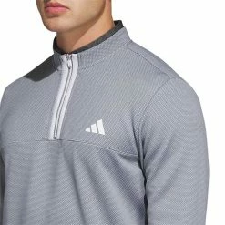 Adidas Microdot Quarter Zip Pullover 8 Adidas Microdot Quarter Zip Pullover -Cheap Golf Apparel Store adidas 2023 microdot quarter zip pullover white grey three detail2 itempicture
