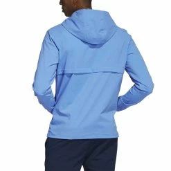 Adidas Ripstop Quarter Zip Hoodie -Cheap Golf Apparel Store adidas 2023 ripstop quarter zip hoodie blue fusion back itempicture