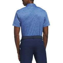 Adidas Textured Jacquard Polo -Cheap Golf Apparel Store adidas 2023 textured jacquard polo blue fusion back itempicture
