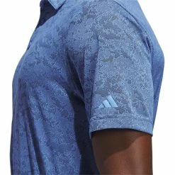 Adidas Textured Jacquard Polo -Cheap Golf Apparel Store adidas 2023 textured jacquard polo blue fusion detail1 itempicture