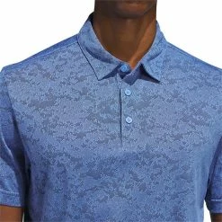 Adidas Textured Jacquard Polo -Cheap Golf Apparel Store adidas 2023 textured jacquard polo blue fusion detail3 itempicture