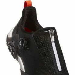Adidas Codechaos 22 BOA Golf Shoes Black/Dark Silver Metallic/Impact Orange -Cheap Golf Apparel Store adidas codechaos 22 boa golf shoes core black top detail itempicture