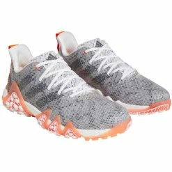 Adidas Codechaos 22 Golf Shoes White/Grey Six/Solar Red -Cheap Golf Apparel Store adidas codechaos 22 golf shoes white grey six solar red front itempicture