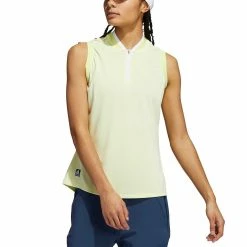 Adidas F21 Women's Equipment Sleeveless Polo -Cheap Golf Apparel Store adidas f21 womens equipment sleeveless polo pulse yellow model itempicture
