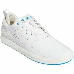 Adidas Flopshot Golf Shoes White/Gold/Blue Rush -Cheap Golf Apparel Store adidas flopshot golf shoes white gold blue rush gv9668 toe itempicture