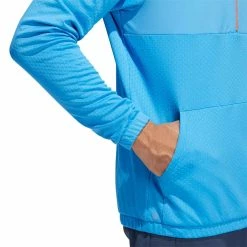 Adidas Fleece Anorak Quarter Zip 7 Adidas Fleece Anorak Quarter Zip -Cheap Golf Apparel Store adidas fw22 fleece anorak quarter zip pulse blue detail itempicture