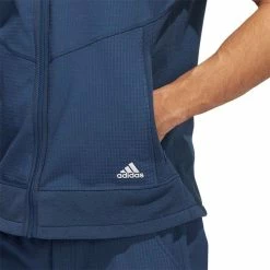 Adidas Hoodie Vest -Cheap Golf Apparel Store adidas fw22 hoodie vest crew navy detail itempicture