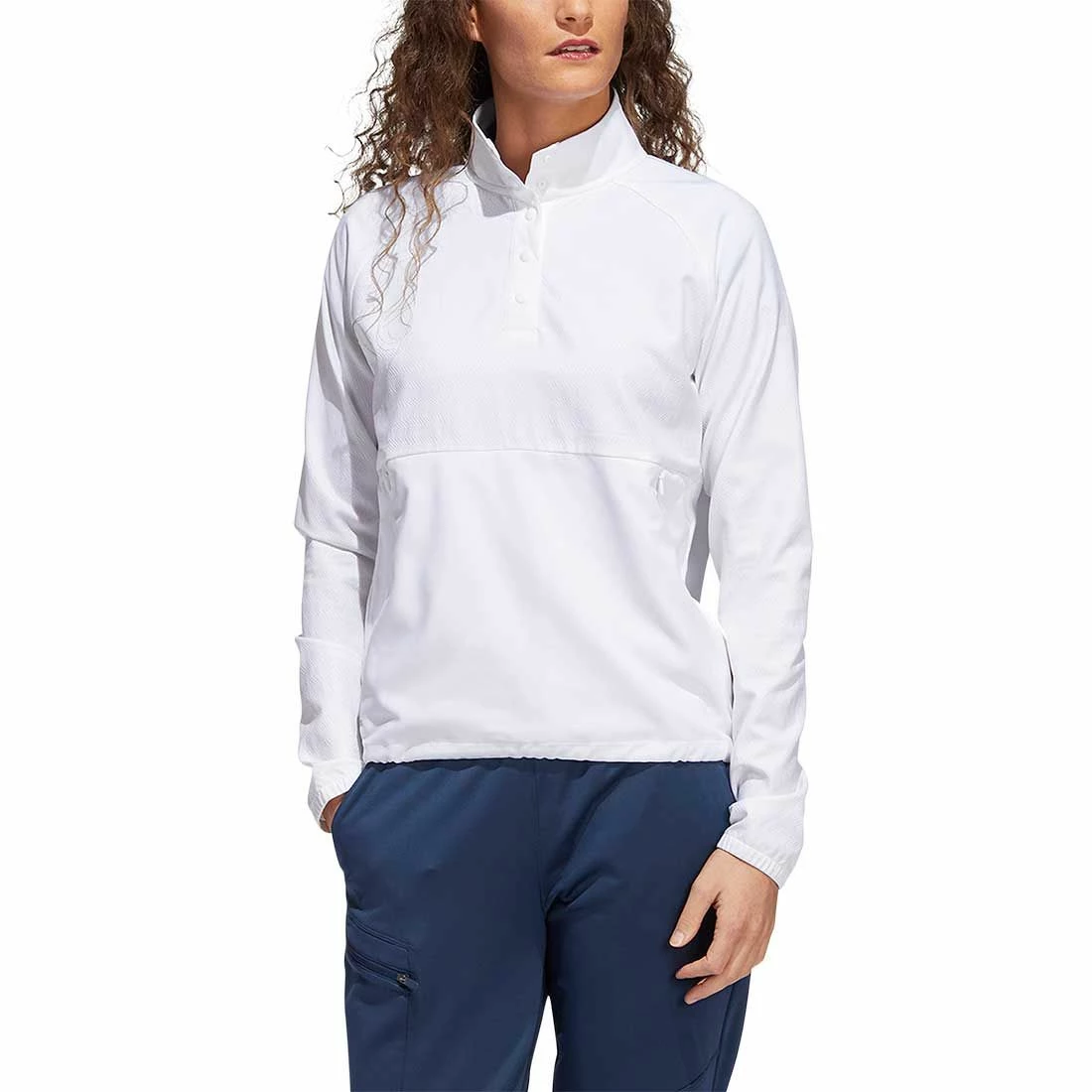 Adidas Women's Emboss Quarter-Snap Pullover 1 Adidas Women's Emboss Quarter-Snap Pullover