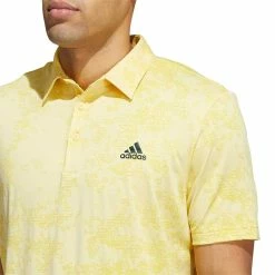 Adidas Jacquard Polo -Cheap Golf Apparel Store adidas jacquard polo almost yellow detail irempicture