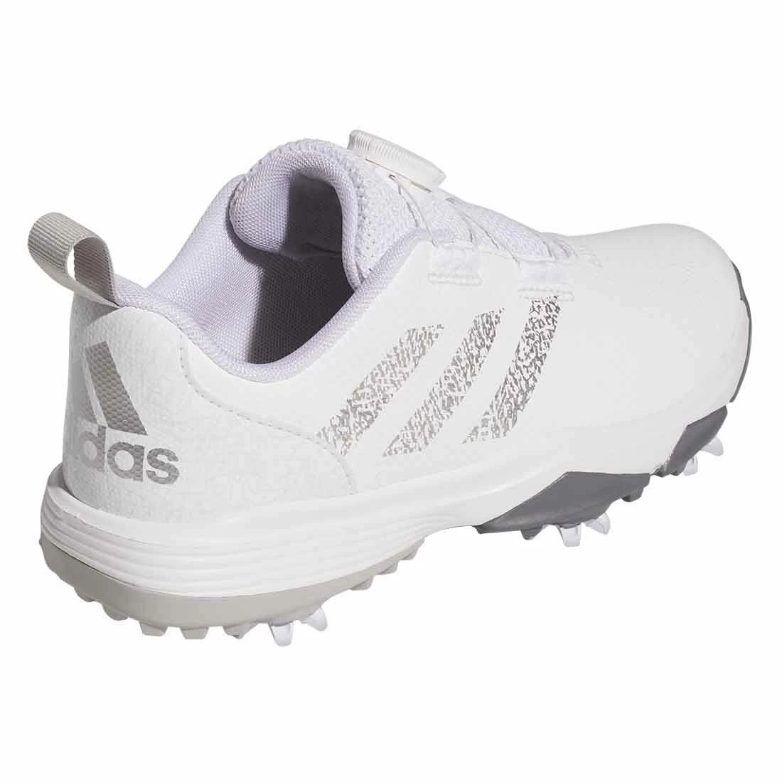Adidas Juniors Codechaos 22 BOA Golf Shoes White/Silver/Grey Two 4 Adidas Juniors Codechaos 22 BOA Golf Shoes White/Silver/Grey Two - Image 4