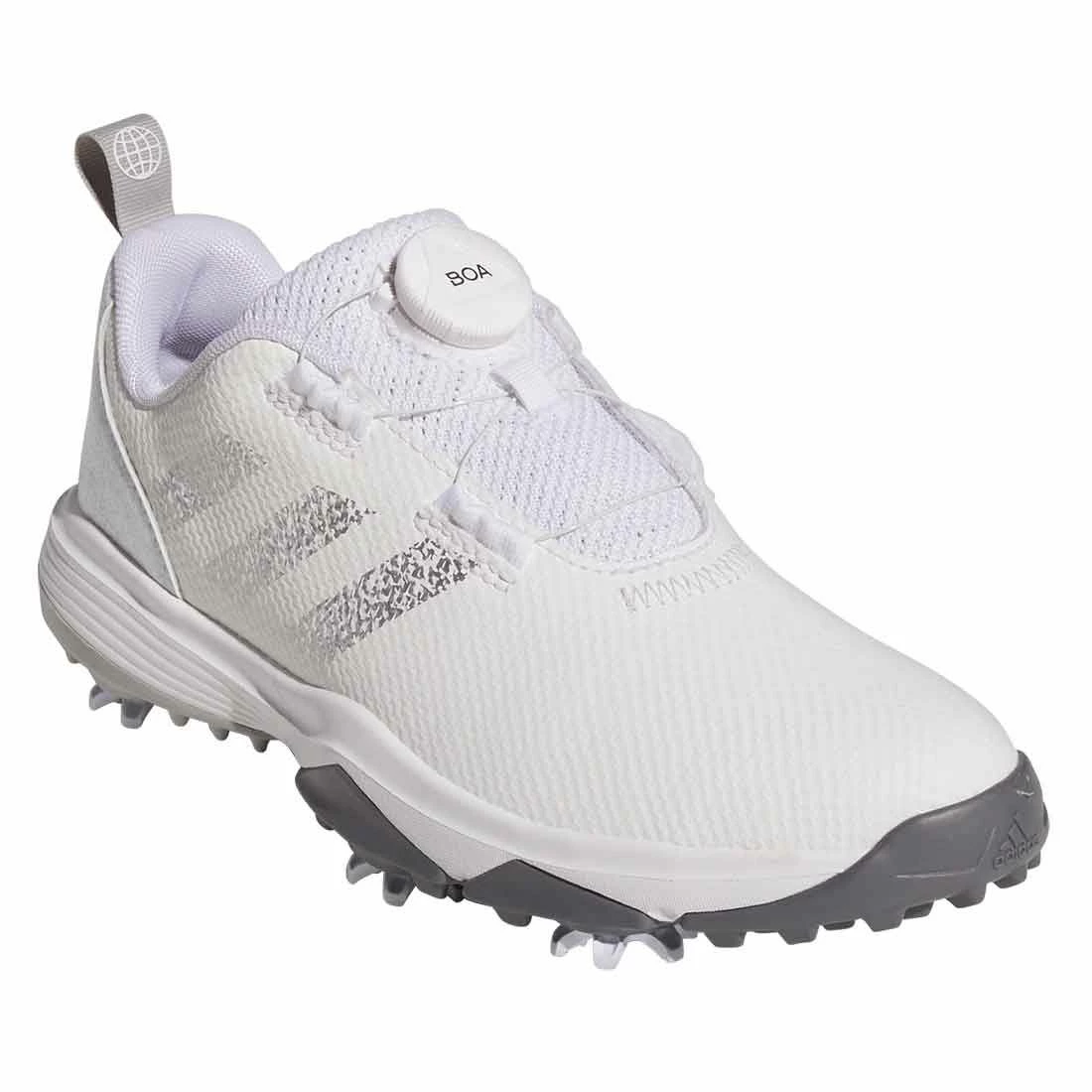 Adidas Juniors Codechaos 22 BOA Golf Shoes White/Silver/Grey Two 3 Adidas Juniors Codechaos 22 BOA Golf Shoes White/Silver/Grey Two - Image 3