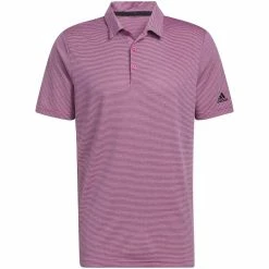 Adidas Ottoman Stripe Polo -Cheap Golf Apparel Store adidas ottoman stripe polo lucid fuchsia front itempicture