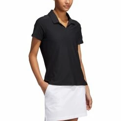 Adidas S21 Women's Go-To Short Sleeve Polo 8 Adidas S21 Women's Go-To Short Sleeve Polo -Cheap Golf Apparel Store adidas s21 womens go to short sleeve polo black on model itempicture