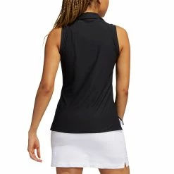 Adidas S21 Women's Go-To Sleeveless Polo 9 Adidas S21 Women's Go-To Sleeveless Polo -Cheap Golf Apparel Store adidas s21 womens go to sleeveless polo black back itempicture