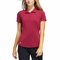 Adidas Women's Ultimate365 Solid Polo -Cheap Golf Apparel Store adidas s21 womens ultimate365 solid short sleeve polo legacy burgundy itempicture