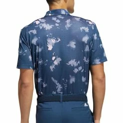 Adidas Splatter Print Polo -Cheap Golf Apparel Store adidas splatter print polo crew navy back itempicture