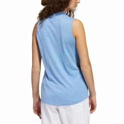 Adidas Women's Essential Sleeveless Polo -Cheap Golf Apparel Store adidas ss22 womens essential sleeveless polo blue rush back itempicture