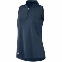 Adidas Women's Racerback Sleeveless Polo -Cheap Golf Apparel Store adidas ss22 womens racerback sleeveless polo crew navy front itempicture