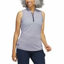 Adidas Women's Two Color Ottoman Sleeveless Polo 10 Adidas Women's Two Color Ottoman Sleeveless Polo -Cheap Golf Apparel Store adidas ss23 w two color ottoman sleeveless polo collegiate navy itempicture