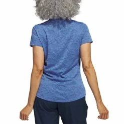 Adidas Women's Jacquard Polo -Cheap Golf Apparel Store adidas ss23 womens jacquard polo blue fusion back itempicture