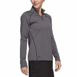 Adidas Women's Quarter Zip Pullover 7 Adidas Women's Quarter Zip Pullover -Cheap Golf Apparel Store adidas ss23 womens quarter zip pullover black side itempicture