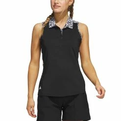 Adidas Women's Ultimate365 Printed Sleeveless Polo 8 Adidas Women's Ultimate365 Printed Sleeveless Polo -Cheap Golf Apparel Store adidas ss23 womens ultimate365 printed sleeveless polo black itempicture
