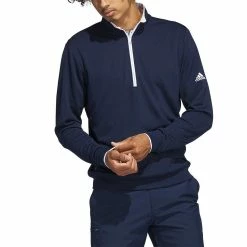Adidas UPF Quarter Zip Pullover 9 Adidas UPF Quarter Zip Pullover -Cheap Golf Apparel Store adidas upf quarter zip pullover collegiate navy model itempicture