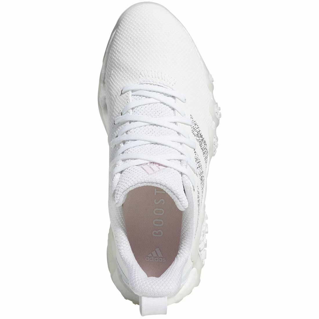 Adidas Women's Codechaos 22 Golf Shoes White/Silver/Clear Pink 5 Adidas Women's Codechaos 22 Golf Shoes White/Silver/Clear Pink - Image 5