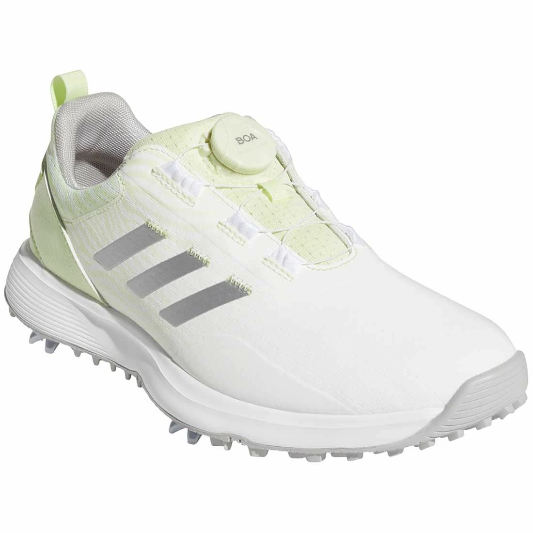 Adidas Women's S2G BOA Golf Shoes Almost Lime/Silver/White 3 Adidas Women's S2G BOA Golf Shoes Almost Lime/Silver/White - Image 3