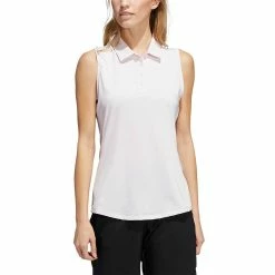 Adidas Women's Ultimate365 Solid Sleeveless Polo 11 Adidas Women's Ultimate365 Solid Sleeveless Polo -Cheap Golf Apparel Store adidas womens ultimate365 solid sleeveless polo almost pink model itempicture