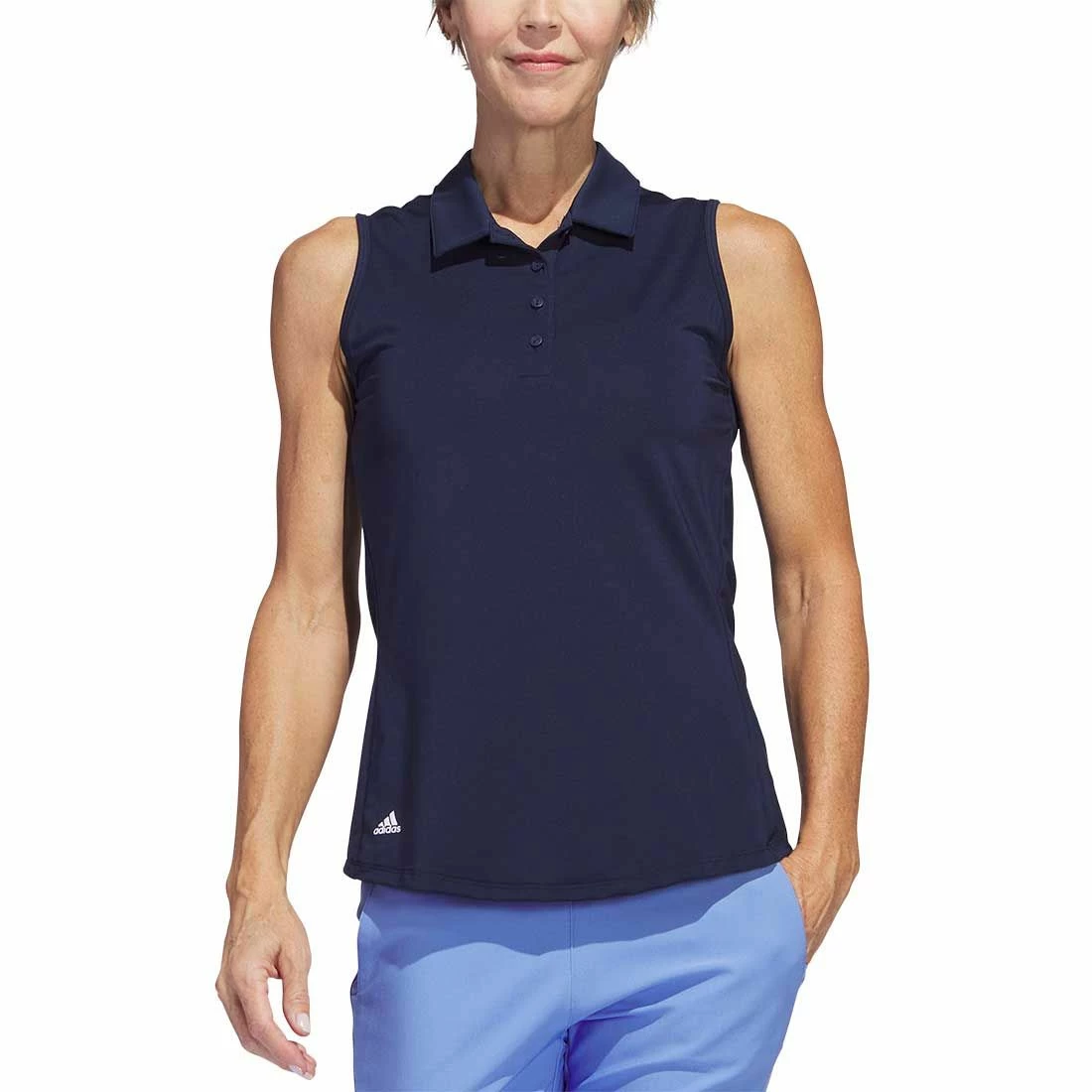 Adidas Women's Ultimate365 Solid Sleeveless Polo 6 Adidas Women's Ultimate365 Solid Sleeveless Polo - Image 6