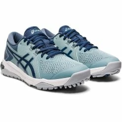 Asics Women's Gel-Course Glide Golf Shoes Light Steel/Grand Shark -Cheap Golf Apparel Store asics womens gel course glide golf shoes light steel grand shark front itempicture
