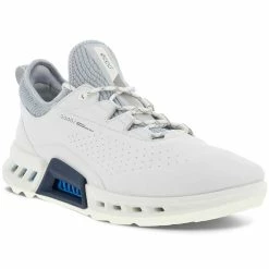 Ecco BIOM C4 Golf Shoes White/Grey -Cheap Golf Apparel Store ecco biom c4 golf shoes white silver front itempicture