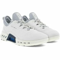 Ecco BIOM C4 Golf Shoes White/Grey -Cheap Golf Apparel Store ecco biom c4 golf shoes white silver pair itempicture