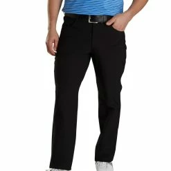 FootJoy Athletic Fit 5-Pocket Pants -Cheap Golf Apparel Store footjoy athletic fit 5 pocket pants black front itempicture