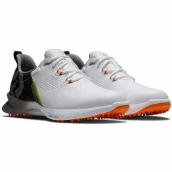 FootJoy FJ Fuel Golf Shoes White/Black/Orange -Cheap Golf Apparel Store footjoy fj fuel golf shoes white black orange 55443 pair itempicture