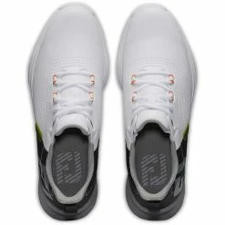 FootJoy FJ Fuel Golf Shoes White/Black/Orange -Cheap Golf Apparel Store footjoy fj fuel golf shoes white black orange 55443 top itempicture