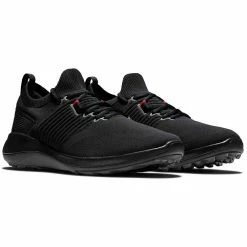 FootJoy Flex XP Golf Shoes Black/Red Knit -Cheap Golf Apparel Store footjoy flex xp golf shoes black red pair itempicture