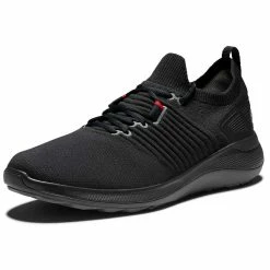 FootJoy Flex XP Golf Shoes Black/Red Knit -Cheap Golf Apparel Store footjoy flex xp golf shoes black red toe itempicture