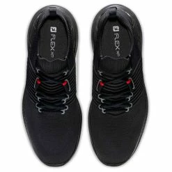 FootJoy Flex XP Golf Shoes Black/Red Knit -Cheap Golf Apparel Store footjoy flex xp golf shoes black red top itempicture