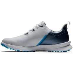 FootJoy Fuel Sport Golf Shoes White/Blue -Cheap Golf Apparel Store footjoy fuel sport golf shoes white blue 55454 side itempicture
