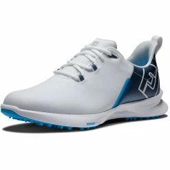 FootJoy Fuel Sport Golf Shoes White/Blue -Cheap Golf Apparel Store footjoy fuel sport golf shoes white blue 55454 toe itempicture