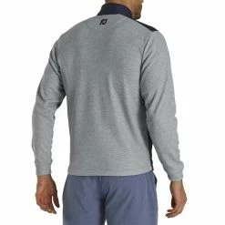 FootJoy Full Zip Hybrid Jacket -Cheap Golf Apparel Store footjoy full zip hybrid jacket navy heather grey back itempicture